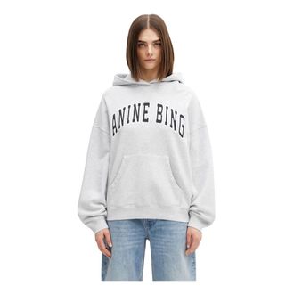 Anine Bing Harvey Hoodie - Dames - Hoodies - Grijs - L - Katoen - Hoodies & sweatvesten