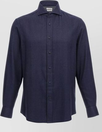 Brunello Cucinelli herringbone shirt