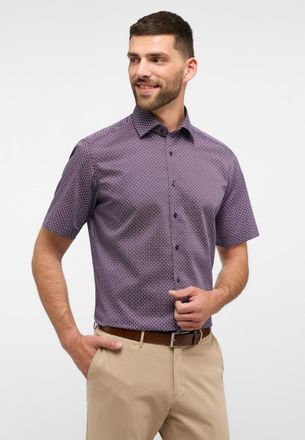 Eterna Kurzarmhemd ETERNA MODERN FIT, Herren, Gr. 42, Normalgr&ouml;ssen, rot, Twill, 100% Baumwolle, tailliert, Hemden Kurzarmhemd, NON IRON (b&uuml;gelfrei)