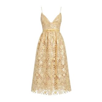 Retrof&ecirc;te Eulalia Sequin Lace Dress - Dresses - Mujer - Amarillo - S