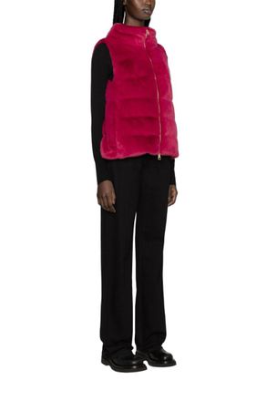 Herno Faux Fur Padded Vest - Pink