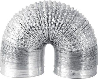 OEM Manguera De Ventilaci&oacute;n Para Secadora, 4 Pulgadas, 2 M, Conducto De Aire Flexible Para Secadora, Juego De Mangueras Flexibles Aisladas Aluminio
