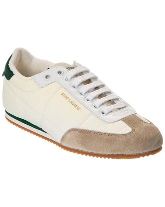 Saint Laurent Circle Leather-Trim Sneaker