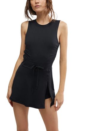 Free People Easy Does It Mini Dress Womens Black Stretch Performance KFC1015
