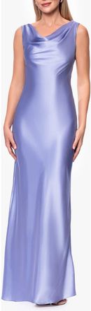 Betsy & Adam Open Back Satin Charmeuse Gown in Periwinkle at Nordstrom, Size 4