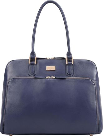 Paul Costelloe Womens Filton Leather Shoulder Bag - Navy - One Size