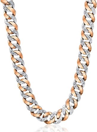 Pompeii3 Mens 14k Gold (245gram) or Platinum (460gram) 15mm Diamond Chain Necklace 20