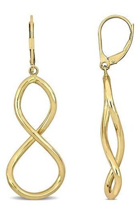 Delmar Figure Eight Leverback Earrings in Gold at Nordstrom Rack