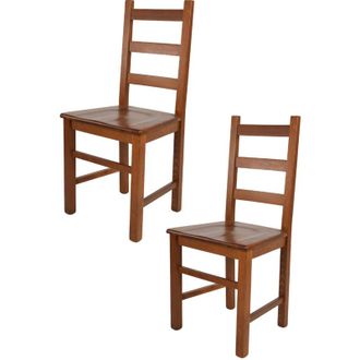 Tommychairs Tommychairs 2 Sillas Rustica En Madera De Haya Nogal Claro