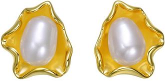 Genevive 14K Pearl Earrings