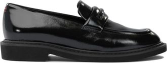 Halmanera Zwarte Leren Loafers voor Vrouwen - Dames - Loafers - Zwart - 36 EU - Leer - Schoenen