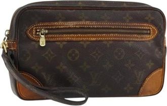 Louis Vuitton Pre-owned Clutches, female, Brown, Size: ONE SIZE Pre-owned Canvas Clutch