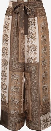 Zimmermann Seidenhose mit weitem Bein und Bandana-Print Lucky