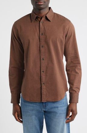 Rag & Bone Tomlin Cotton Dobby Button-Up Shirt in Rust at Nordstrom, Size Xx-Large