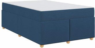 vidaXL Estructura De Cama Con Colch&oacute;n Azul 120 X 200 Cm Tela Vidaxl
