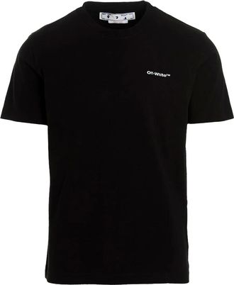 Off-white wave outline T-shirt - Zwart