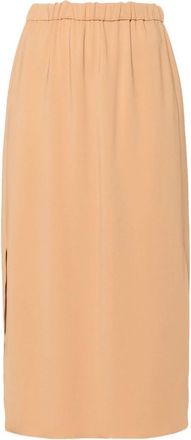 Forte_Forte Stretch Cady Crepe Kokerrok - Dames - Kokerrokken - Beige - M - Rokken