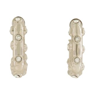 Paco Rabanne XL Link Strass Oorbellen - Dames - Oorbellen - Grijs - ONE Size - Accessoires