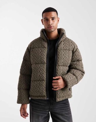 HUGO BOSS HUGO Red - Benovo - Piumino in misto lana grigio medio