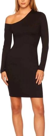 Susana Monaco Open Shoulder Dress In Black