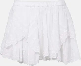 Isabel Marant Layale ruffled cotton shorts