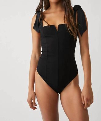 Free People Lola Bodysuit In Black