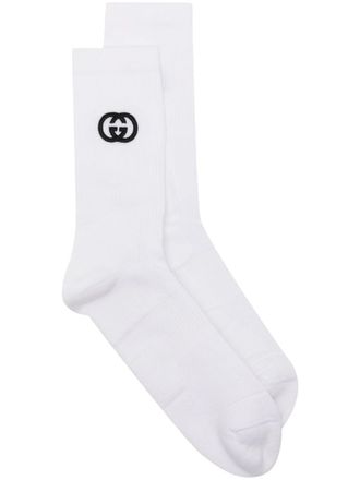 Gucci Enkelsokken met GG logo - Wit