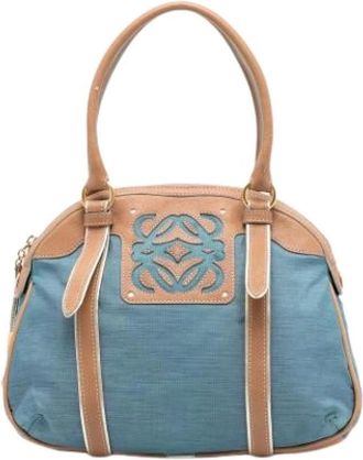 Loewe Pre-owned Handbags, female, Blue, Size: ONE SIZE Pre-owned Jacquard Handbag