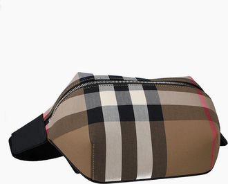 Burberry Mens Burberry Sonny Check Bumbag - Taupe Brown