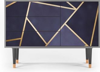 StoryZ Aparador azul 3 cajones y 1 puerta L 115 cm