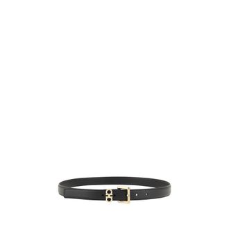 Ferragamo Womens Black Calf Leather Bos Taurus Regular Belt
