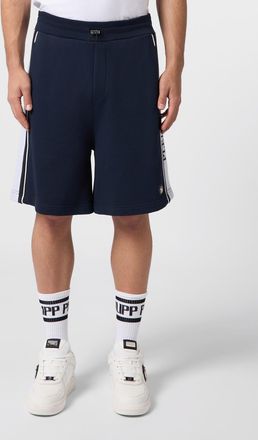 Philipp Plein Shorts jogging in jersey con logo jacquard e coulisse