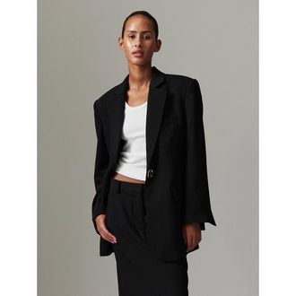 Day Birger Et Mikkelsen Eltona Sculpted Longline Blazer in Black at Nordstrom, Size 12