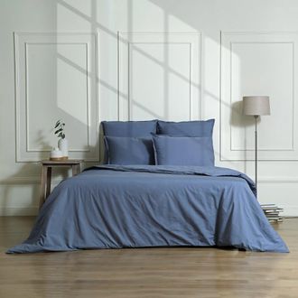 Febronie Funda n&oacute;rdica percal de algod&oacute;n azul denim 240x220