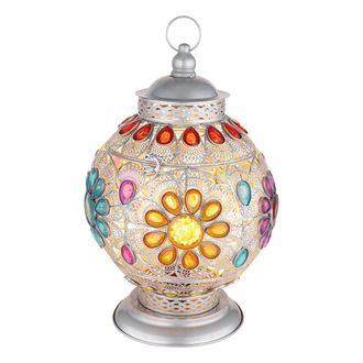 Globo Lighting L&aacute;mpara De Mesa - Gelasius - Plateado - Metal - &Oslash; 27cm - - Globo