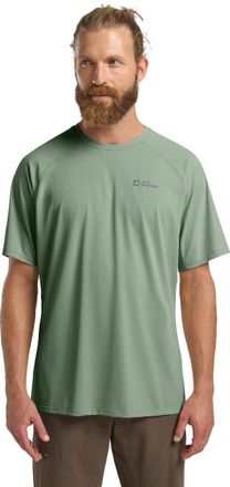 Jack Wolfskin Funktionsshirt JACK WOLFSKIN PRELIGHT SWIFT T M, Herren, Gr. XL (54/56), gr&uuml;n (eucalyptus), Obermaterial: 100% Polyester, Shirts Funktionsshirt
