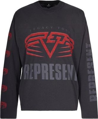 Represent Represent, Tops, Heren, Grijs, L, Katoen, Reversible Living Legacy Tour Long Sleeve T-Shirt