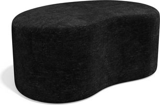 Sia Home Puf 80 cm terciopelo negro