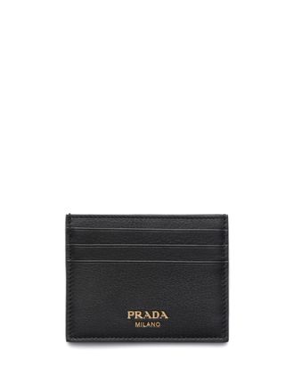 Prada Portacarte in pelle con logo Prada