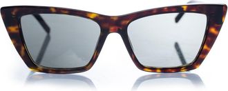 Saint Laurent Pre-owned Womens Mica tortoise sunglasses in brown - One Size