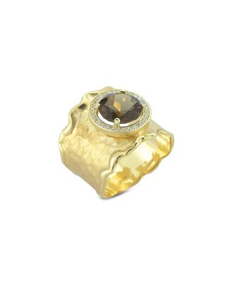 I.Reiss Company 14K 1.91 Ct. Tw. Diamond & Smokey Topaz Ring