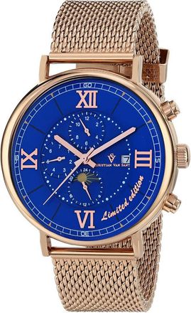 Christian Van Sant Somptueuse LTD Chronograph Automatic Blue Dial Mens Watch CV1155