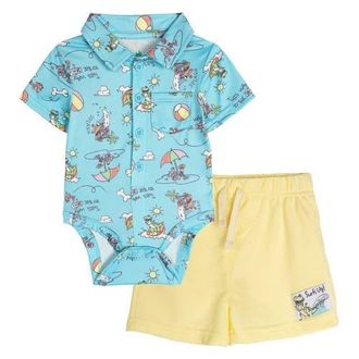 Disney Toy Story Baby Boys 2-Piece Bodysuit and Shorts Set in Blue Yellow Toy Story at Nordstrom, Size 12M