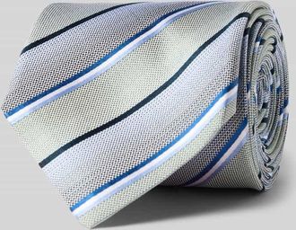 Monti Krawatte aus Seide mit Streifenmuster (7 cm) in Gruen, Gr&ouml;&szlig;e 1