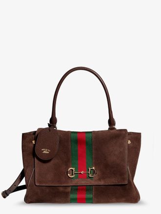 Gucci Borsa a mano Paparazzo in suede con iconico Nastro Web frontale - GUCCI - gender_Woman
