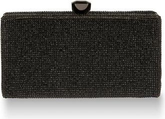 Whiting & Davis Olivia Crystal Top Minaudiere in Black at Nordstrom
