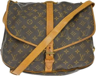Louis Vuitton Saumur Monogram Canvas Brown Canvas Handbag (Pre-Owned)