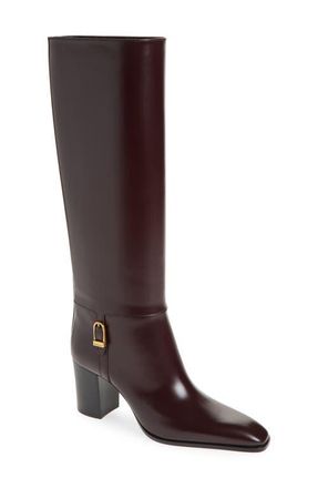 Saint Laurent Julia Tall Boot in Wine at Nordstrom, Size 10.5Us