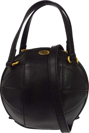 Gucci Tifosa Basketball Leather Black Leather Handbag (Pre-Owned)