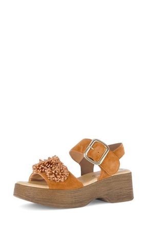 Gabor Raffia Appliqu&eacute; Platform Sandal in Valley at Nordstrom, Size 6.5Us